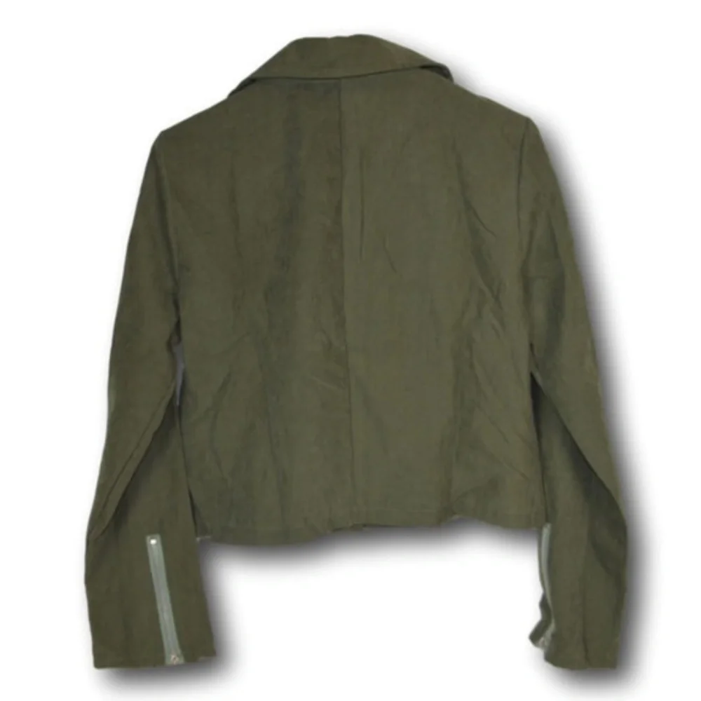 Womens Khaki Light Weight Zipper Jacket  Size: L